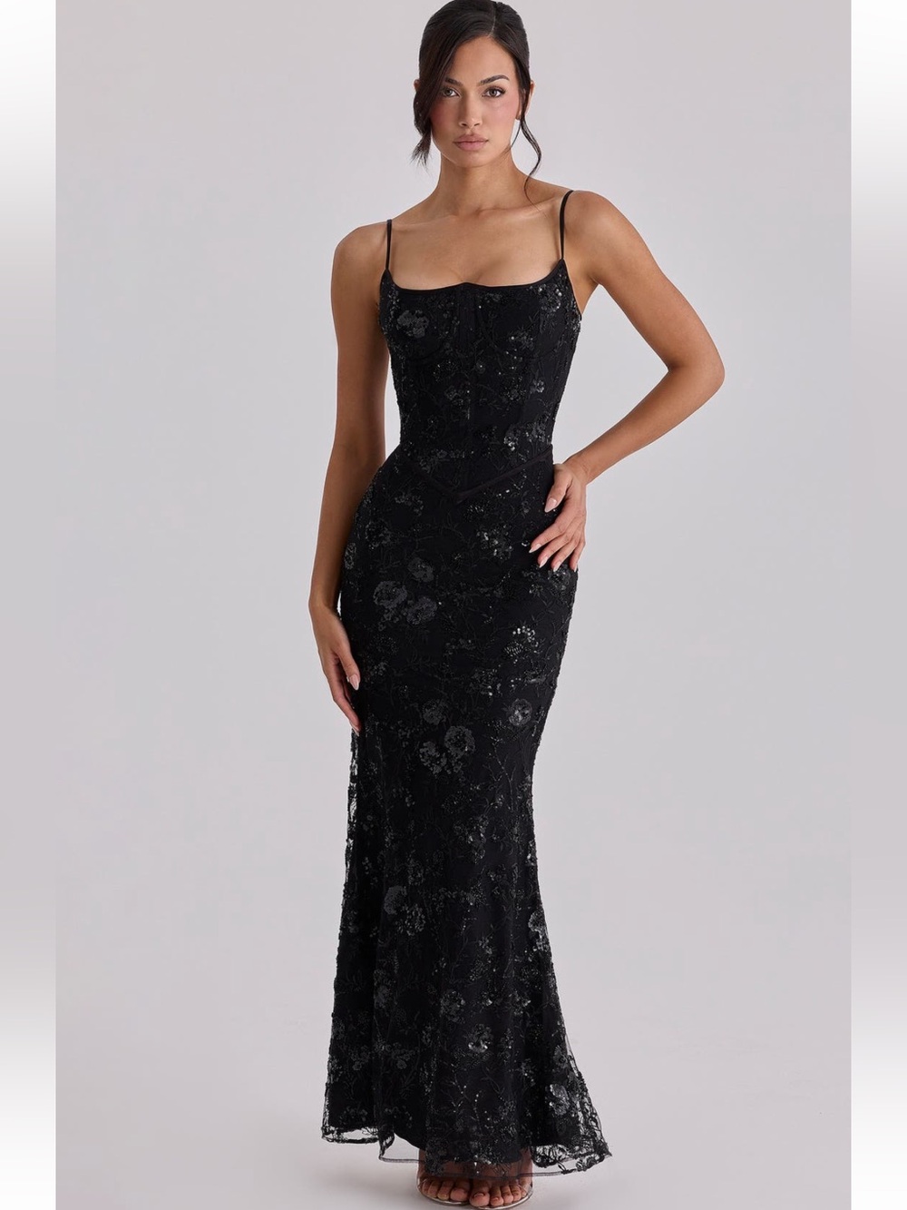 House Of Cb Naima Beaded Gown